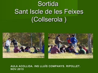 Sortida
Sant Iscle de les Feixes
(Collserola )

AULA ACOLLIDA. INS LLUÍS COMPANYS. RIPOLLET.
NOV.2013

 
