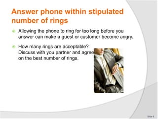 Communicate in english on the telephone | PPTX