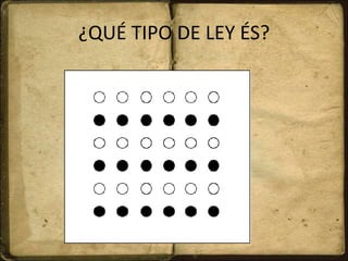 ¿QUÉ TIPO DE LEY ÉS?
 