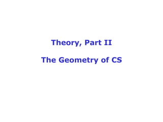 Theory, Part II

The Geometry of CS
 