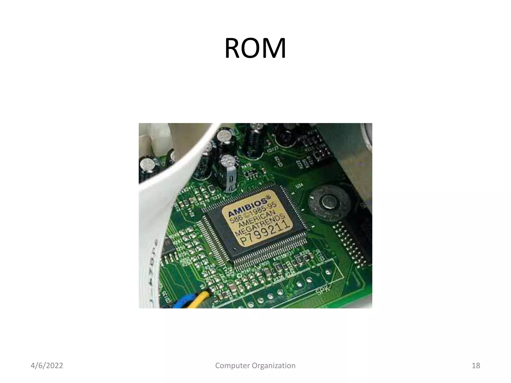 ROM
4/6/2022 Computer Organization 18
 