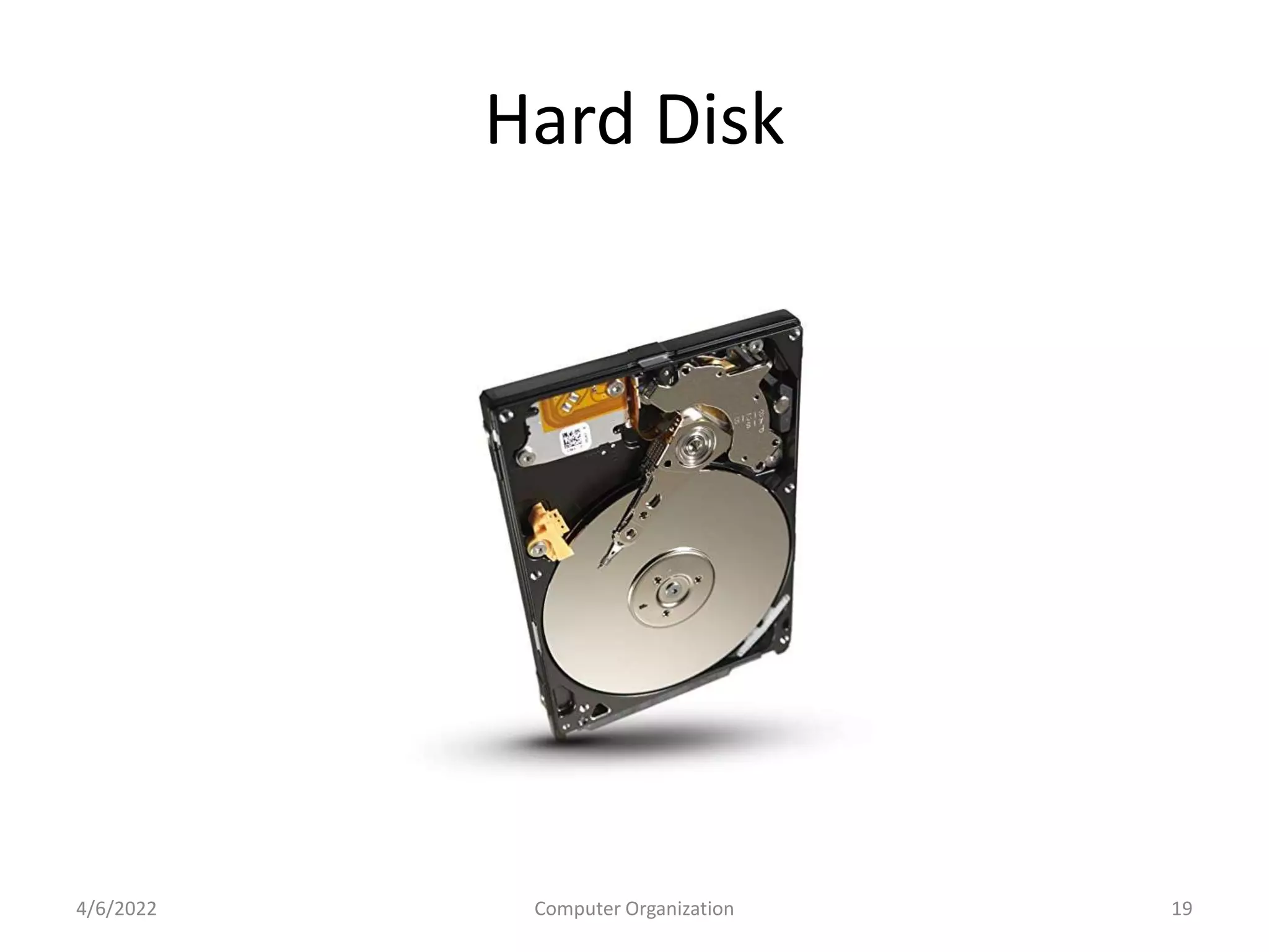 Hard Disk
4/6/2022 Computer Organization 19
 