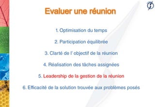 Evaluer une réunion
 