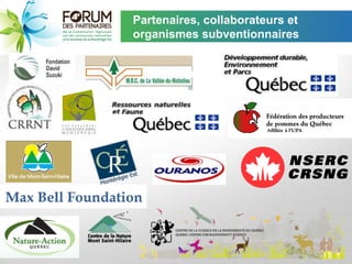 Partenaires, collaborateurs et
organismes subventionnaires
 