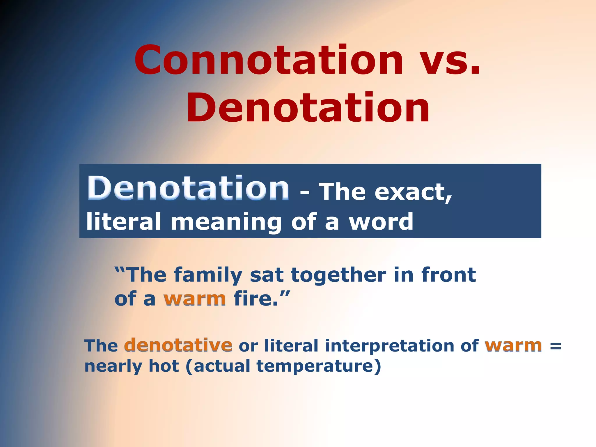 Ppt connotation and denotation | PPT