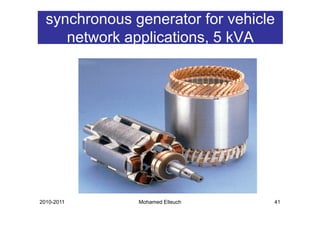 synchronous generator for vehicle
     network applications 5 kVA
             applications,
              pp




2010-2011      Mohamed Elleuch    41
 