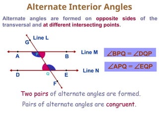 Parallel lines and Transversal ( Math 8 ) | PPTX