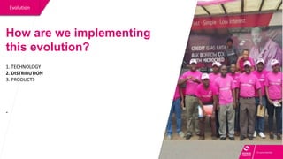 Evolution
How are we implementing
this evolution?
1. TECHNOLOGY
2. DISTRIBUTION
3. PRODUCTS
.
 