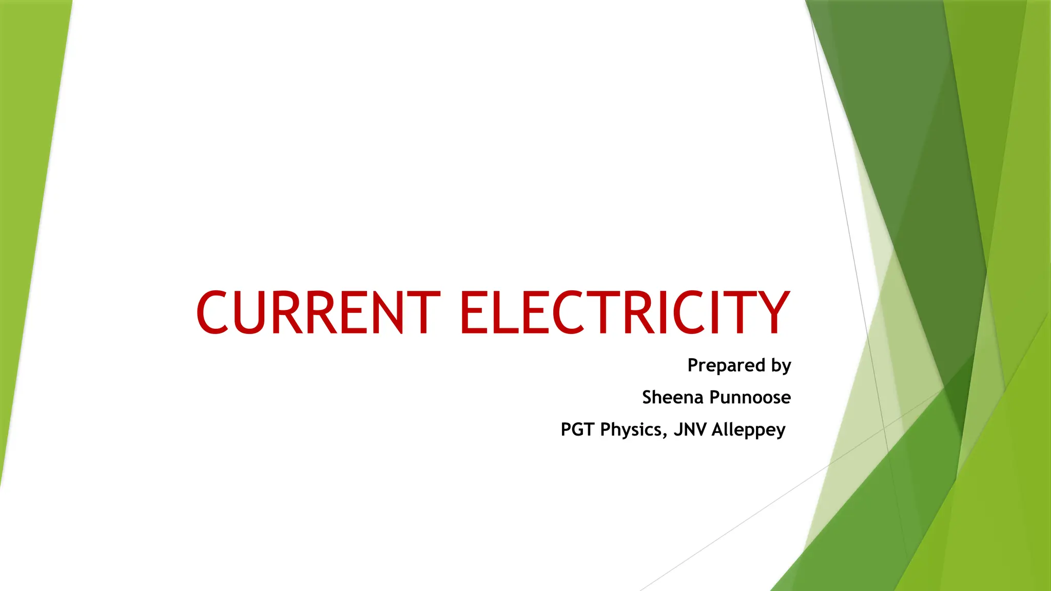 Ppt Current Electricity 1developed Pptx