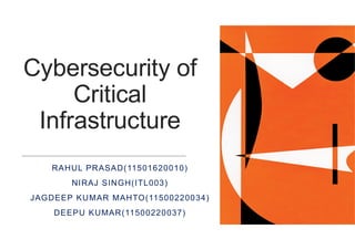 Cyber security of critical infrastructure | PDF