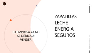 D
M
LECHE
ENERGIA
SEGUROS
ZAPATILLAS
WWW.DANIELMAROTE.COM
TU EMPRESA YA NO
SE DEDICA A
VENDER
 