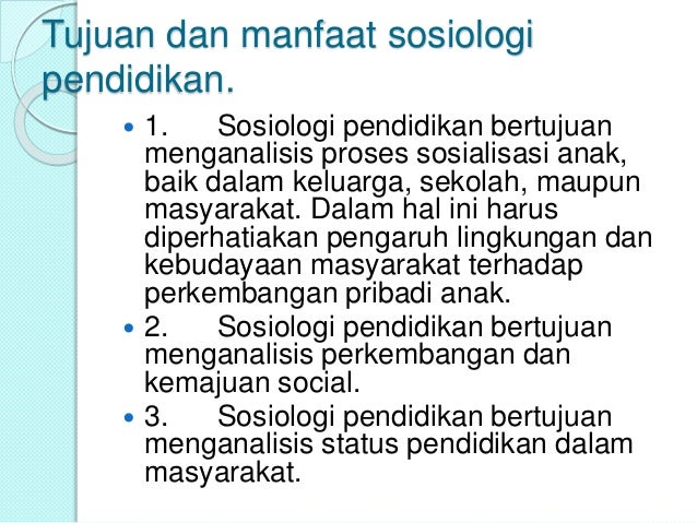PSIKOLOGI PENDIDIKAN & SOSIOLOGI PENDIDIKAN