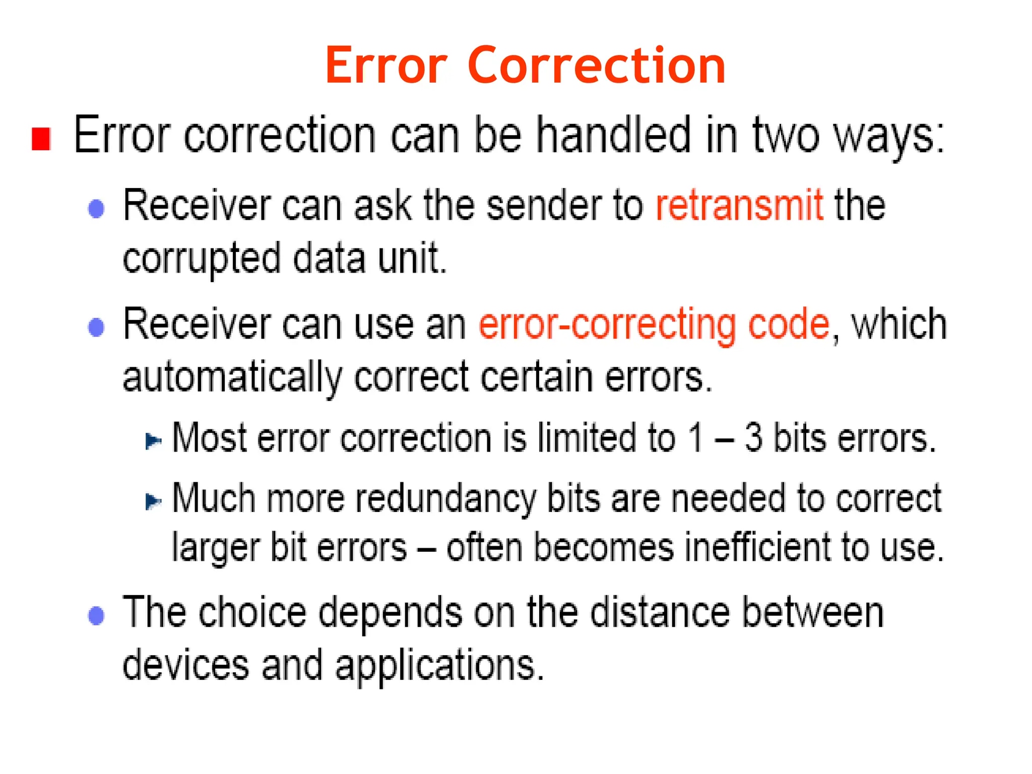 Error Correction
 