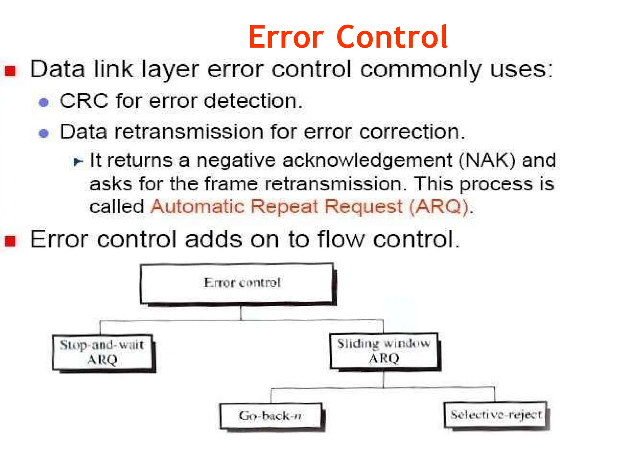 Error Control
 