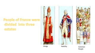 Clergy Nobility Common
People
 