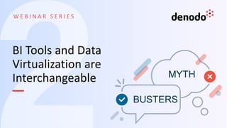 W E B I N A R S E R I E S
BI Tools and Data
Virtualization are
Interchangeable
 