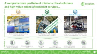 4
WE ARE DE NORA
© 2022 De Nora
A comprehensive portfolio of mission-critical solutions
and high-value added aftermarket s...