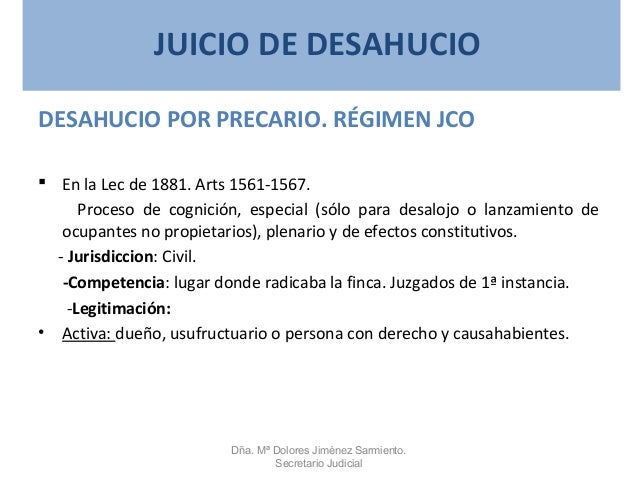 JUICIO DESAHUCIO