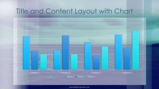 0
1
2
3
4
5
6
Category 1 Category 2 Category 3 Category 4
Series 1 Series 2 Series 3
Title and Content Layout with Chart
 