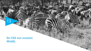 13
DU CSS AUX SHADERS
WEBGL
 