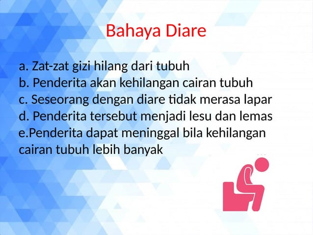 PPT DIARE dan pengertian tentang diare untuk anak sekolah | PPT