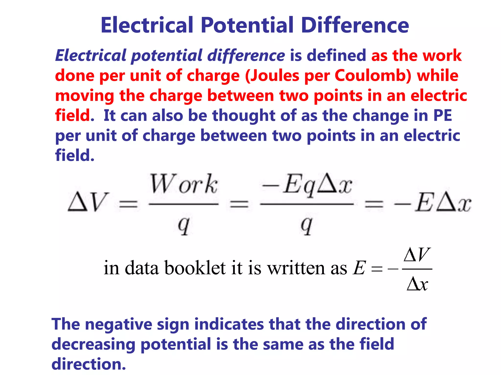 Ppt djy 2011 topic 5.1 electric potential difference sl | PPTX