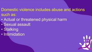 PPT domestic violence. knowledge for every women | PPTX