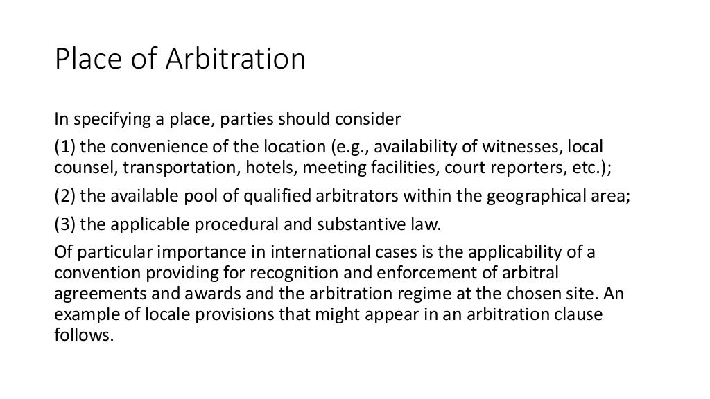 Drafting Arbitration Clause
