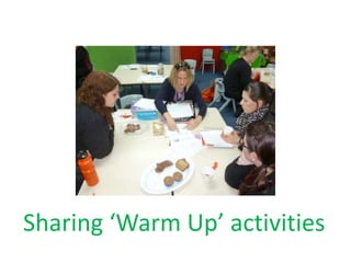 Sharing ‘Warm Up’ activities 
 