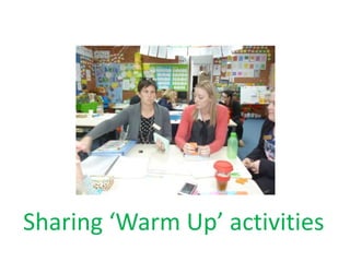 Sharing ‘Warm Up’ activities 
 