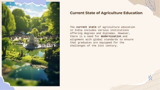 Scenario of Agricultural Education System in India | PDF