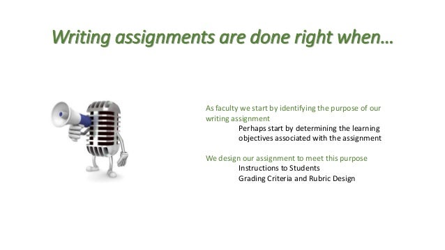 designing writing assignments