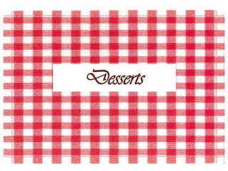 E-transformation du secteur de la restauration




                       Desserts



Charlotte                                    Eric        Jeremy
 