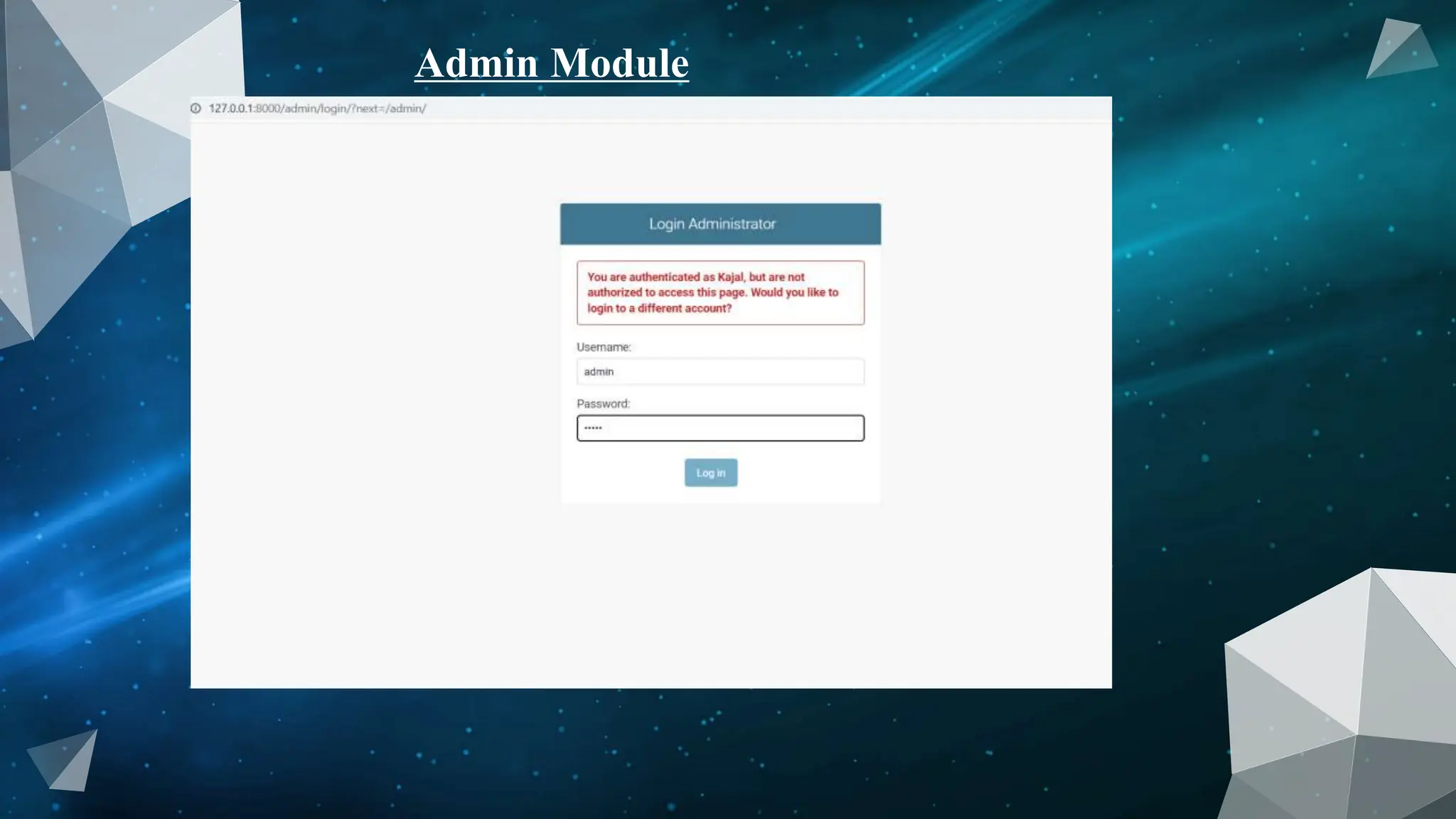 Admin Module
 