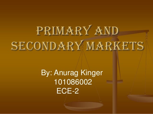 primary market and secondary market pdf