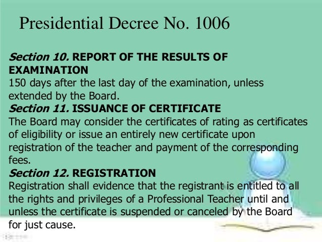 history of presidential decree 1006 history of presidential decree 1006