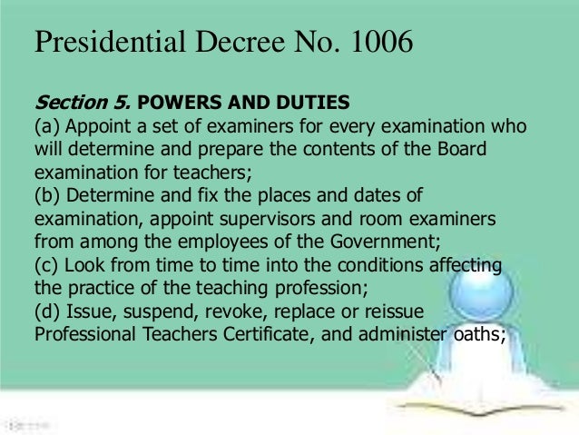 replace decree Decree 1006 Presidential replace decree Decree 1006 Presidential