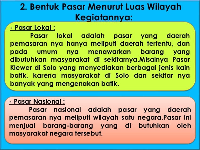 Bentuk-bentuk pasar persaingan