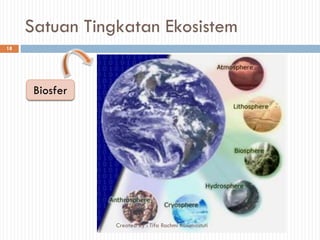 Satuan Tingkatan Ekosistem
Biosfer
18
Created By : Tifa Rachmi Kusumastuti
 