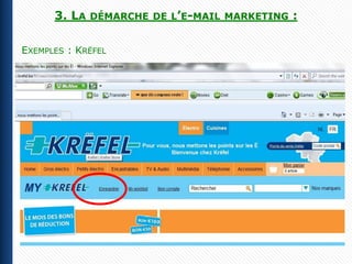 3. LA   DÉMARCHE DE L’E-MAIL MARKETING   :

EXEMPLES : KRËFEL
 
