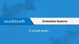 A sneak peek…
Embedded Systems
 