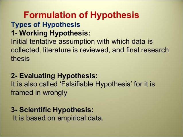 hypothesis formulation importance