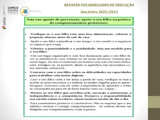 REUNIÃO ENCARREGADOS DE EDUCAÇÃO
Ano letivo 2022/2023
 