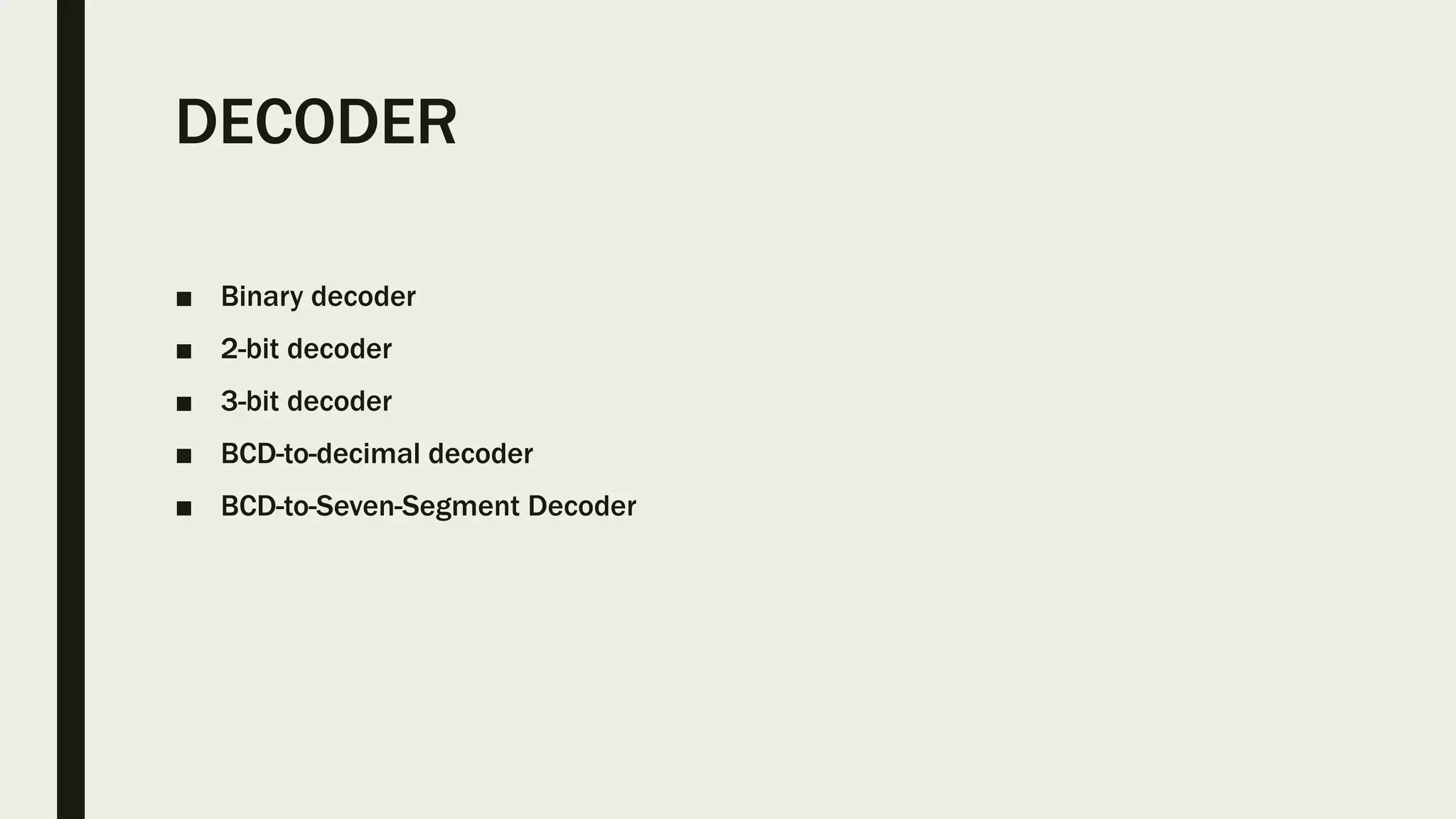 Encoders and decoders | PPTX