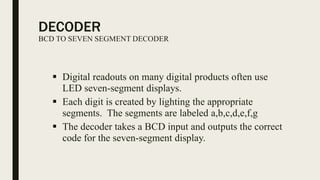 Encoders and decoders | PPTX