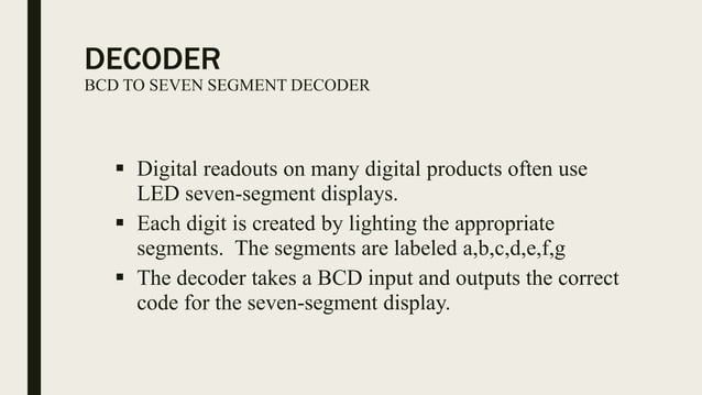 Encoders and decoders | PPTX