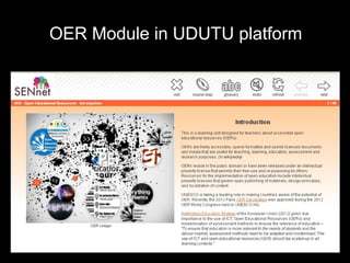 OER Module in UDUTU platform

 