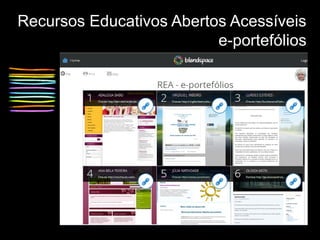 Recursos Educativos Abertos Acessíveis
e-portefólios

 
