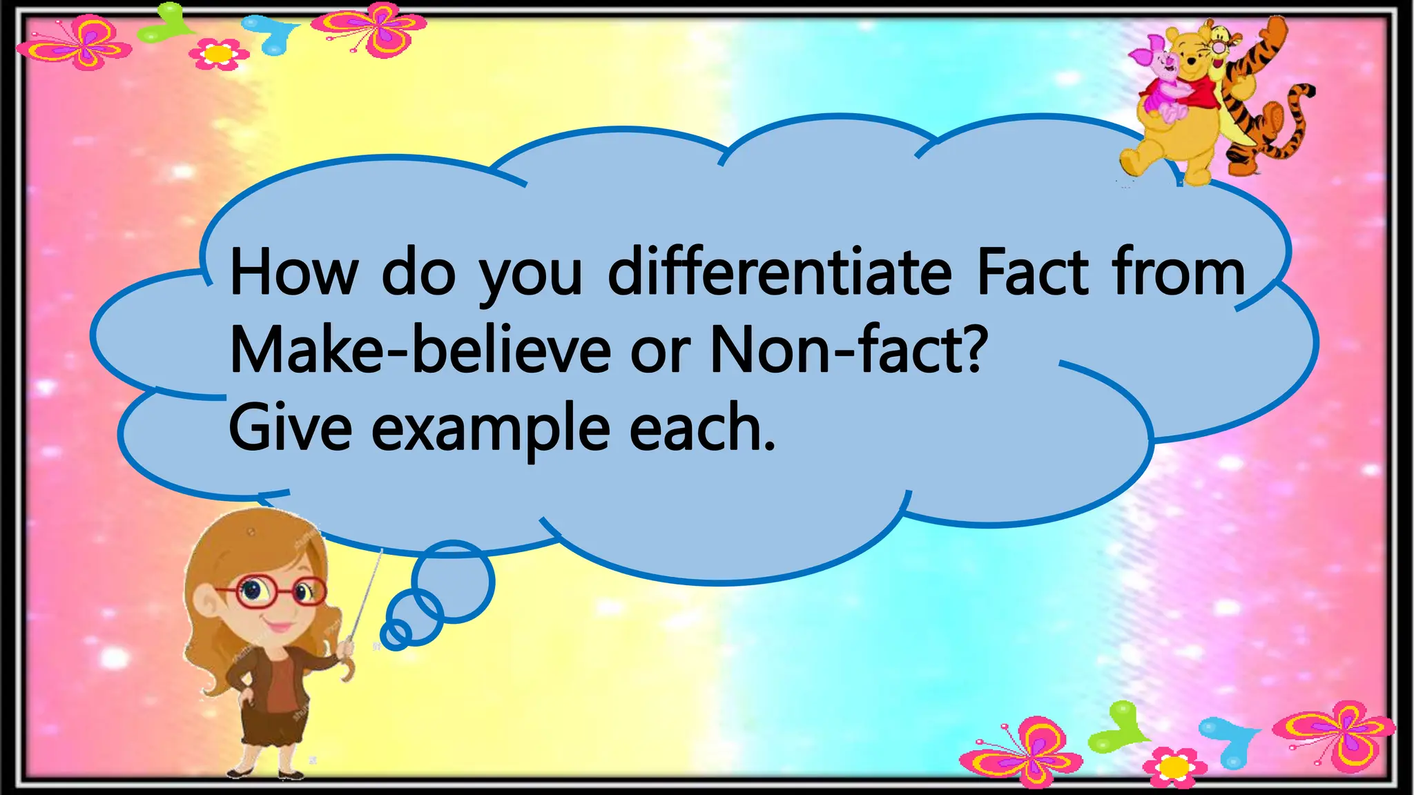 PPT ENG6 Q1 IDENTIFY REAL OR MAKE BELIEVE FACT OR NON FACT IMAGES.pptx