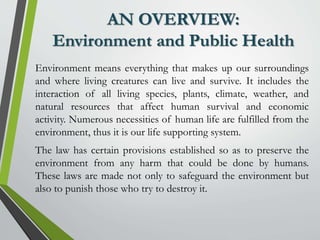 Environment and Public Health | PPTX